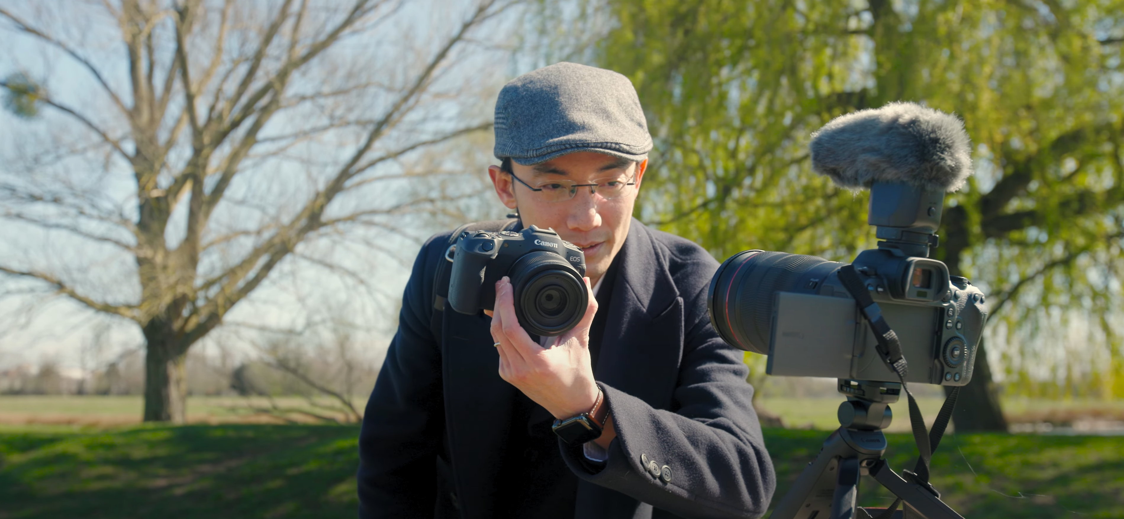 Guy holding a camera